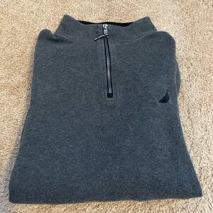 Nautical XL 1/4 Zip up Sweater in Grey Great Condition